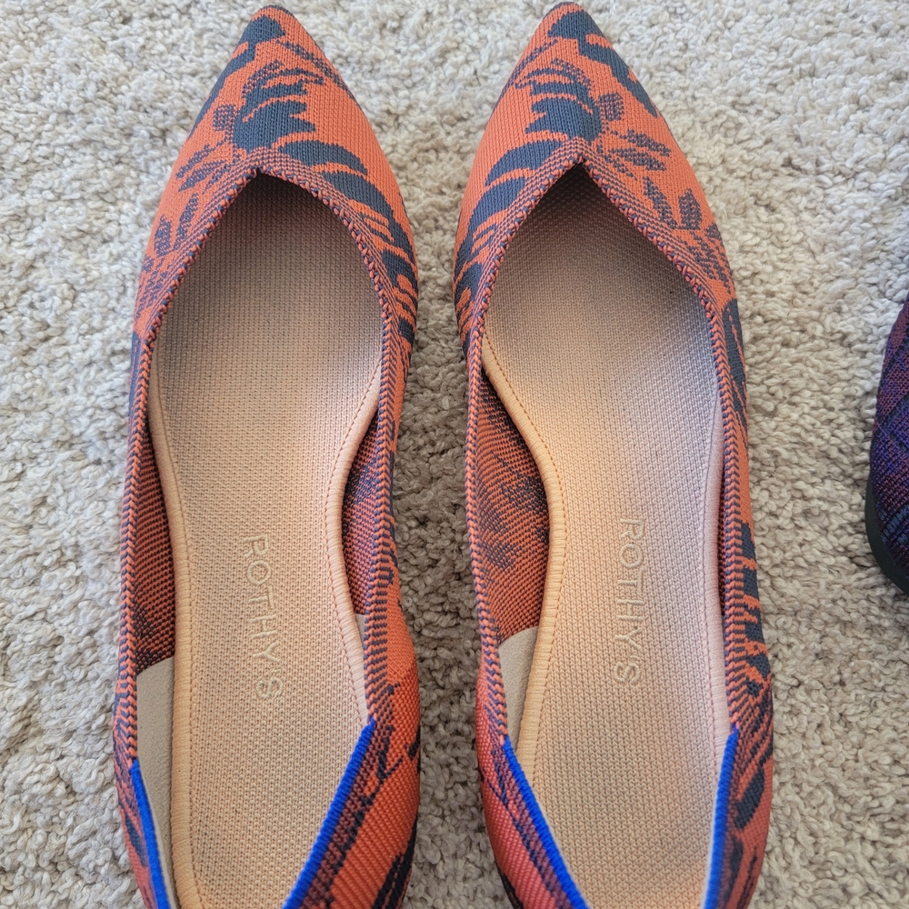 Rothy's Women's Orange and Blue Flats
